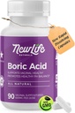 NewLife Naturals - Medical Grade Boric Acid Vaginal Suppositories - 600mg - 100% Pure Women pH Balance Pills - Hiivatulehdus, BV - 90 kapselit: Made in USA