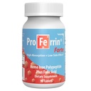 Proferrin Forte-12 mg korkeaa imevää heme-rautapolypeptidiä. 1 mg Foolihappoa punasolutuotantoon. Eivät vaikuta kahviin, kalsiumiin tai PPI:hen.