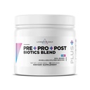 Livingood Daily Pre Pro Post Biotics Blend Powder, Dgestive Health Supplement with Prebiotics from Organic Blue Agave Inulin, SBO Probiootit, Probiootit naisten ja miesten, Non GMO, Vegan, 30 Servings