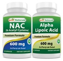 Best Naturals NAC 600 mg & Alfa Lipoic Acid 600 mg
