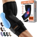 DR. BRACE® Elite Elekbow Brace Support, Hengitettävä kyynärpääpakkaus Gel Pad Golferin, Tennis kyynärpään ja jännetulehduksen hoito ja kivunlievitys 2024 (musta, suuri)