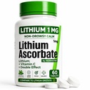 Litium Ascorbete 1 mg ... Turvallinen vaihtoehto Litium Orotatelle... Mikroannos Litium Supplementille mielialaan, Focus & Rauhoitu... C-vitamiinin tuki 60 tablettia Valmistettu Yhdysvalloissa
