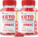 (2 pakkaus) Lifetime Keto Max Gummies - Virallinen Formula, Vegan, Ei GMO - Lifetime Keto Plus acc Gummies, Life Time Gumies kanssa Lifetime Gumies , B12-vitamiini, Beet Root, Granaattiomena (60 Gummies)