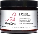 HayaCats L-Lysine Powder for Cats Immunity & hengitysteiden tuki Vet Formulated Supplement with Chicken Liver