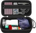 Matkalaukku Portable Nebulizer Machine aikuisille ja lapsille, Astma Inhalaattori kantolaukku, Inhalaattori Spaceer varastointi tapauksessa Järjestäjä, Käsikäyttöinen Mesh höyrystin Machine haltija, musta (CASE VAIN)