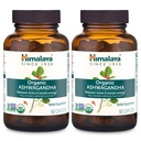 Himalaya Organic Ashwagandha, 120 Day Supply, Herbal Supplement for Stress Relief, Energy Support, Satunnainen Unettomuus, USDA Organic, Ei-GMO, Vegan, Gluteeniton, 670 mg, 60 Caplets, 2 Pack