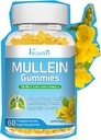10 in 1 Mullein Gummies for Keuhkot, Mullein Leaf Extract bromelain, Quercetin, Magnesium - Tuki Lung Cleanse for Terve hengitys, 60ct