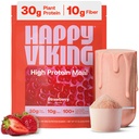 Happy Viking Strawberry Protein + Superfoods Powder, Created by Venus Williams, 20G Protein, Low Carb, Keto, Vegan, Gluteenittomat, Ei-GMO, Superfoods, Täydellinen ateriankorvike, 1 Canister (24 oz.)