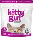KittyGut 3-in-1 Organic Cat Probiootit & Postbiotic Supplement Powder- Made in USA-Probiootit kissat edistää Gut Health ja Cat Ruoansulatuskanavan tuki, ripuli ja oksentelu (60 g)