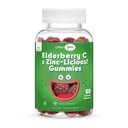 Elderberry Sinkki Gummies - Luomu Sambucus Elderberry Gummies sinkki ja C-vitamiini - Vegaani Immuuni tuki aikuisille ja lapsille - pureskeltavia vanderberry täydentää immuniteetti Boost - 60 Gummies