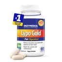 Enzymedica Lypo Gold, korkea teho Lipaasi Dgestive Enzymes for Fat Digestion, tukee satunnaisia turvotusta lievittää & Ruoansulatuskanavan terveys, Keto-friendly, Vegan, 60 kapselia