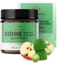 HERBAMAMA Jodi Gummies - Kaliumjodi, Sinkki & Selenium immuuni puolustus- ja aivotuki - Vegan, ei-GMO Immunomy Support Supplement - 60 Pektiini-Based Apple-Flavored Chews