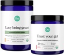 Ora Organic Prebiootti & Probiootti Powder & Greens Powder Bundle: 20 miljardia Probiootti, Apple & Vadelma Maku, 30 Tarjoilut & 20+ Superfood Greens Blend - Citrus Flavor, 30 tarjoilua