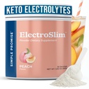 Yksinkertainen Lupaa ElectroSlim - Sokeritonta Keto Elektrolyyttejä Powder - Ei sokerin Formula Daily Energy Support ja Hydraation, Alhainen Natrium Organic Elektrolyyttejä Powder, 30 Tarjoukset, Persikka maku