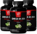 VIP VITAMINS Ginkgo biloba Teens - Ginkgo Biloba Leaf 120mg - Terve aivojen toiminta (3 pullot - 150 kapselia)