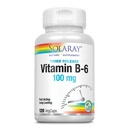 SOLARAY B-6 TSTR-lisä, 100 mg 120