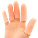 JKcare Large Finger Cots, 10 Pack Silicone Finger Sleeves Tuki Trigger Sormi & Niveltulehdus - Covers Protector for Cracked, Corn & Callus Pain Relief