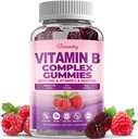 Sokeriton B-vitamiini Complex Gummies naisille - Vegaani b-vitamiinit Complex metyyli B12, Metyyli Folaatti - Plus C-vitamiini, sinkki, inositoli - Tukee energiaa, immuuni, terveet hiukset, iho (60 kreivi)