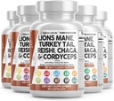 Clean Nutraceuticals Lions Mane 20in1 Sienilisä Turkki Tail Reishi Cordyceps Chaga Maitake Meshima Poria Cocos Shiitake Oyster Porcini Enoki (5)
