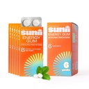 Sunii - Energy Gum - NEW Quick Boost Energy & Focus - 50mg Cofeine Gum - Vitamins B6 & B12, Tauriini, Vegan, No Sugar, Zero Calorie, Fresh Mint Taste - Nopeampi kuin Chews, Drinks, Gels & Pills (48 kpl)