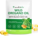 Oil of Oregano Softgels, 120 Count Oil Supplement Capsules, 2 in 1 6000mg Oil Oil of Oregano with Black Seed Oil 200mg, Organic Oregano Oil Extract, non-GMO, Gluten Free