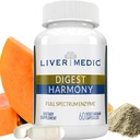 Digest Harmony Maximum Strength Ruoansulatuselimistö Gluteenittomat Entsyymit Lipaasi, Proteaasi, sellulaasi, Aloe Vera Sappirakkoon, turvotusta lievittävä ja ruoansulatushäiriö 60 kapselia