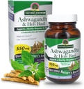 Luonnon vastaus Ashwagandha juuri Holy Basil 60 kapselia ... tukee tervettä reagointia stressiin*. rentoutua ja rentoutua*.