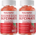 Magnesium Glycinate Gummies 1000 mg - Sokeriton magnesium Kaliumlisä D-vitamiinia, B6, CoQ10 rauhoittaa mielialan ja unen tukea - 120 mansikka Gummies -2 pakkaus