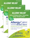 Boiron AllergiaCalm Tabletit 180 Count, Relief from Allergies and Hay Fever Oireita Aivastelu, Runny Nenä, ja kutiava silmät tai kurkku, Allergia Calm Tabs (Aiemmin RhinA Allergia) (Pack of 3 60ct Boxes)