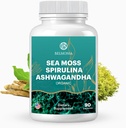 Sea Moss with Spirulina and Ashwagandha Blend Capsules, Mieliala, Immunosupport & Stress Relief, Micro Ingredients & Antioxidants Source 
