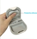 Kuulolaite tapauksessa akku Slot Hard Slot Small 0.59"*2.44"*1.57",Silicone Cushion, ITE, BTE kuulolaitteet (valkoinen)