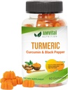 AMVital Turmeric Gummies Curcumin mustapippuri - Joint Support Gummies aikuisille - 60 Count