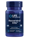 Life Extension Resveratrol Elite, Trans-resveratrol, Terve ikääntyminen, Kardiovaskulaarinen terveys, aivot terveys, hapettava stressi, gluteeniton, ei-GMO, kasvissyöjä, 30 kapselia