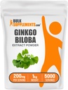 BulkSupplements.com Ginkgo Biloba Extract Powder - alkaen Ginkgo Biloba Leaf, Antioksidantti lähde, Herbal Supplement - Gluteeniton, 200mg per tarjoilu, 1kg (2,2 lbs) (Pakkaus 1)