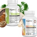 Organixx 7 sieni Luomusieni täydentää (60 kasvissyöjän kapseli) & Multi-vita-Maxx Koko ruoka Multivitamiini (90 Gel kapselit)