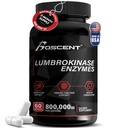 Lumbrokinaasi Supplement 40 mg (60 kapselia) - Maksimiaktiivisuus-800 000 UI - Pure Lumbrokinaasi Entsyymit Ruoansulatusentsyymit, Parempi kuin serapeptaasi Nattokinaasi Supplement, Lab Tested, Non GMO
