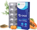 Q-Gazz auttaa kaasussa, turvotus ja ruoansulatushäiriöt Kliinisesti todistettu ainutlaatuinen Blend Probiootit, Carminative öljyt ja digestiivinen entsyymit miesten ja naisten kehittämä lääkärit - 30 tablettia