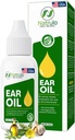 Organic Ear Oil for Ear Infektio - Natural Eardrops for Ear Pain, Uimarin korvan ja vahanpoisto - Lapset, Aikuiset, Baby & Dog Earache Remedy - Korva Drops kanssa Mullein, Valkosipuli valmistettu Yhdysvalloissa (0,5 Oz)