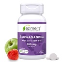 EZ Sulat Selvitettävä KSM-66 Ashwagandha, 300 mg, sokeriton, stressi, uni ja mielialan tuki täydentää, 30 päivän tarjonta, Apple Berry-Flavor - 1 pakkaus