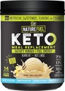 Luonto Polttoaine Keto Ateriankorvikejauhe - gluteeniton kookosöljy MCT - kermainen vaniljamaito - 14 tarjoilua - Ruokakomero Friendly, 17,1 Fl Oz