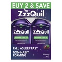 ZzzQuil, unilääke, Nighttime Sleep Aid Liquid, 50 mg Difenhydramiini HCl, Fall Asleep Fast, Non-Habit Forming, Lämmin Berry Flavor, 12 FL OZ (paketti 2)