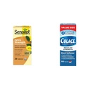 Senokot Extra Strength Luonnollinen kasvislaksatiivinen hellävarainen Yöllä Relief & Coace Säännöllinen vahvuus Jakkara Softener 100 mg kapselit 100 Count Docusate Sodium Stimulant-free