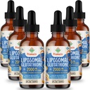 2000MG Liposomal Glutatione Liquid, 98% Absorptio, aktiivinen muoto L-glutatione Supplement, vegaaninen ystävällinen, tehokas antioksidantti Complex Immuunijärjestelmä, ikääntyvä puolustus, Detox, 12 FL.OZ