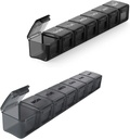 2 pakkaus Erittäin suuri pilleri Organizer, Sukuos Viikoittain pilleri tapauksessa Clear Lid, Niveltulehdus Friendly Medicine Organizer pillereille / Vitamin / kalaöljy / täyteaineet, BPA ilmainen, helppo puhdistaa