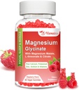 Magnesium Glycinate Gummies 600 mg, magnesium Gummies aikuisille ja lapsille, tuki rentoutumista ja lihaksia, 60 vadelma makuja