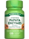 Nature's Truth Papaya Enzyme Pureskeltavat tabletit 120 Count Vegan, non-GMO & Gluteenittomat lisäravinteet ruuansulatukseen