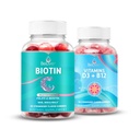 BeLive Biotin ja monivitamiini D3 & B12 Bundle hiusten kasvua, terve iho & kynnet, parannettu luu- ja lihasvoimaa, maan terveys ja energia