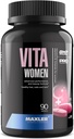 Maxler VitaWomen Premium monivitamiini naisille - lisäravinteet naisille - hiusten iho ja kynnet vitamiinit B C D E K, Omega-3, Biotiini, antioksidantit, Entsyymit - 90 tablettia