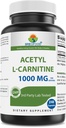 Brieofood Acetyl L-Carnitine 1000 mg per tarjoilu - 240 kapselia. Gluteeniton, ei GMO:ita.