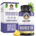 Ancient Bliss Quercetin with bromelain ... Quercetin 1000 mg bromelain 200 mg per tarjoilu ... tukee immuunijärjestelmää, yhteistä terveyttä, hengityselinten terveyttä ja yleistä hyvinvointia 120 kapselia